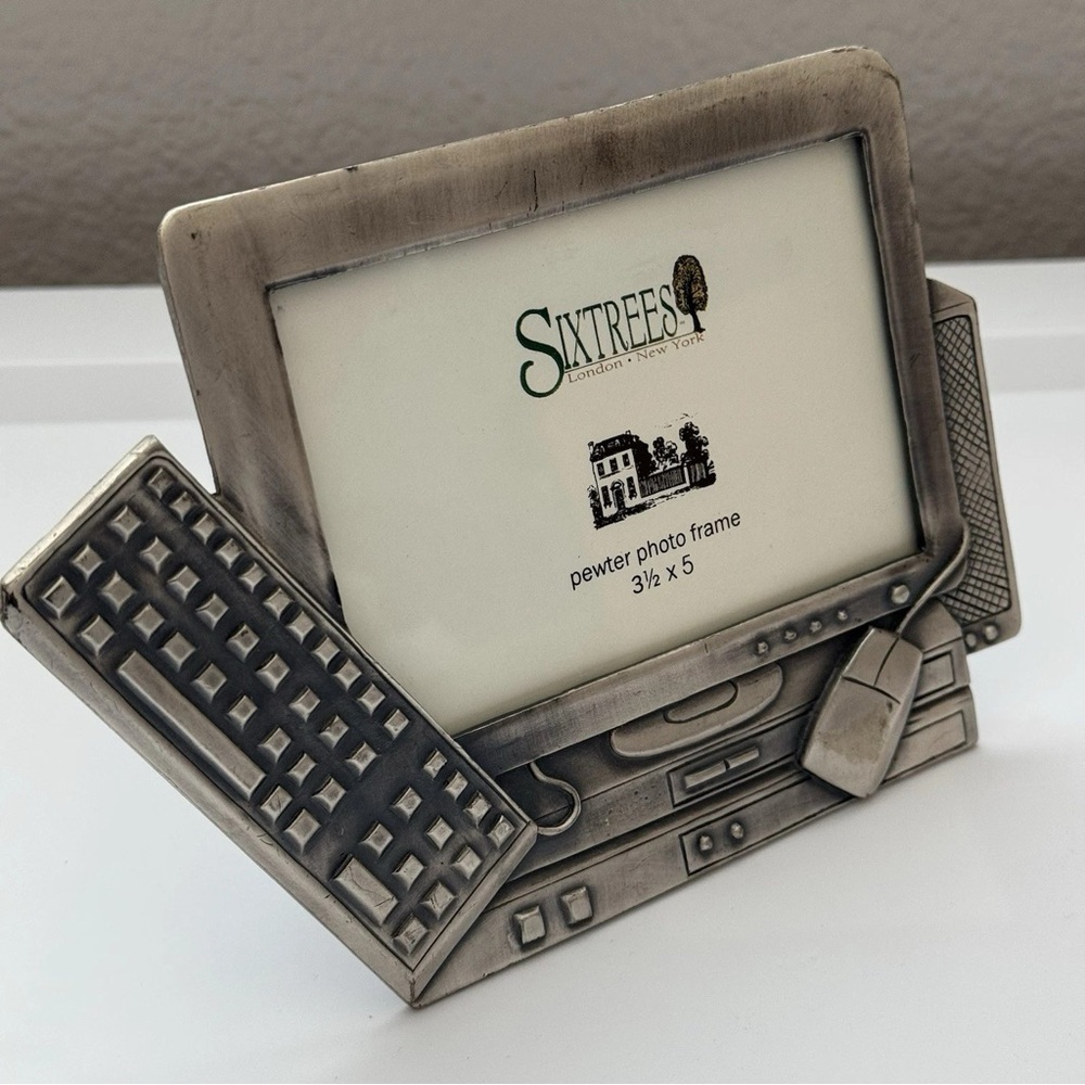 Six Trees Computer Screen Keyboard Pewter Photo Frame - Picture 3 of 6